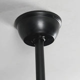 Simple Black 6 Blade LED Remote Ceiling Fan with Light Image - 8