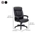 Simple Black Adjustable Ergonomic Leather Office Chair #size