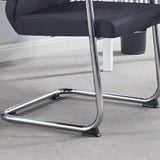 Simple Black Ergonomic Fixed Arms Mesh Metal Office Chair Image - 16