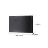 Simple Black Geometric  Exterior LED Up Down Wall Lamp Image - 12