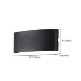 Simple Black Geometric  Exterior LED Up Down Wall Lamp Image - 13