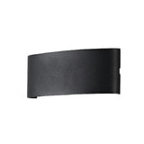 Simple Black Geometric  Exterior LED Up Down Wall Lamp Image - 2