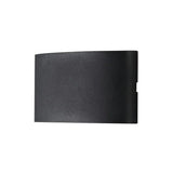 Simple Black Geometric  Exterior LED Up Down Wall Lamp Image - 3