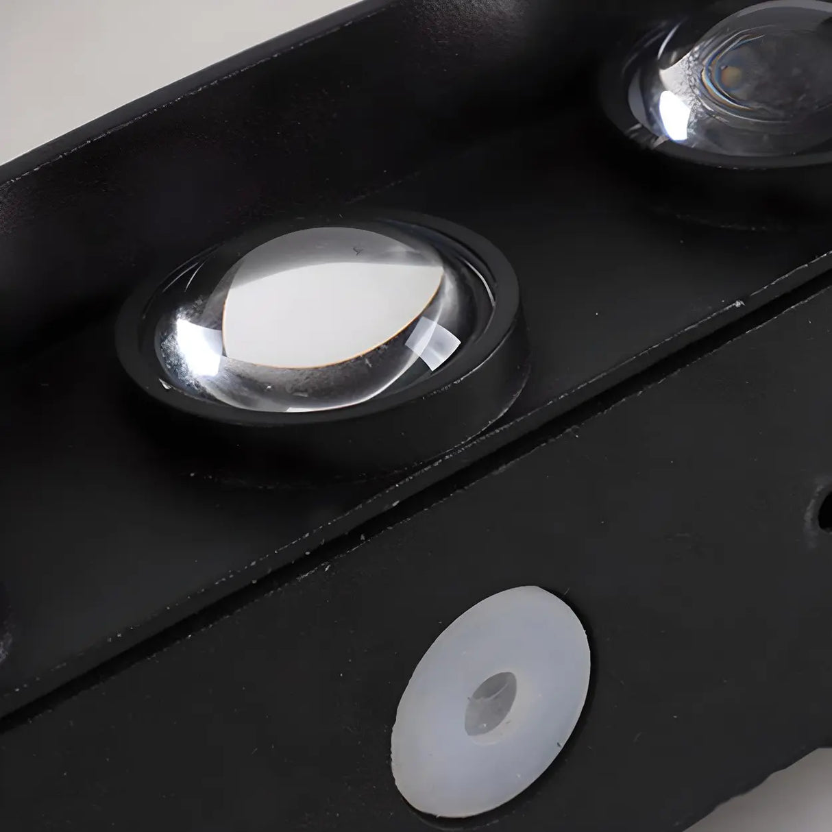 Simple Black Geometric  Exterior LED Up Down Wall Lamp Image - 9