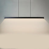 Simple Black Linear Kitchen Island Hanging Light Image - 4