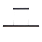 Simple Black Linear Kitchen Island Hanging Light Image - 7
