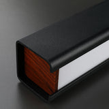Simple Black Linear Kitchen Island Hanging Light Image - 8