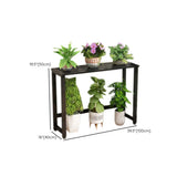 Simple Black Metal Waterproof Rectangular Plant Stand Image - 11