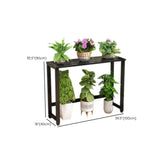 Simple Black Metal Waterproof Rectangular Plant Stand Image - 16