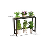 Simple Black Metal Waterproof Rectangular Plant Stand Image - 20