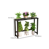Simple Black Metal Waterproof Rectangular Plant Stand Image - 24