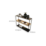 Simple Black Open Alloy Rectangular Storage Bookshelf Image - 16