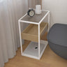 Simple Black Open Alloy Rectangular Storage Bookshelf Image - 5