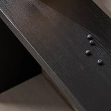 Simple Black Rectangular Wood Entryway Console Table Image - 4