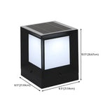 Simple Blank Outdoor Cube Metal Patio Column Light Image - 16