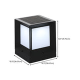Simple Blank Outdoor Cube Metal Patio Column Light Image - 17