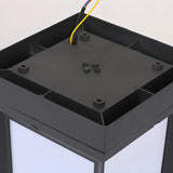 Simple Blank Outdoor Cube Metal Patio Column Light Image - 8