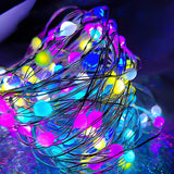 Simple Bluetooth Orb Christmas Tree Decor String Light Image - 8