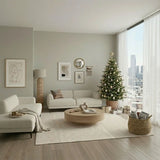 Simple Bohemian Beige Rectangle Anti-Slip Area Rug Image - 3