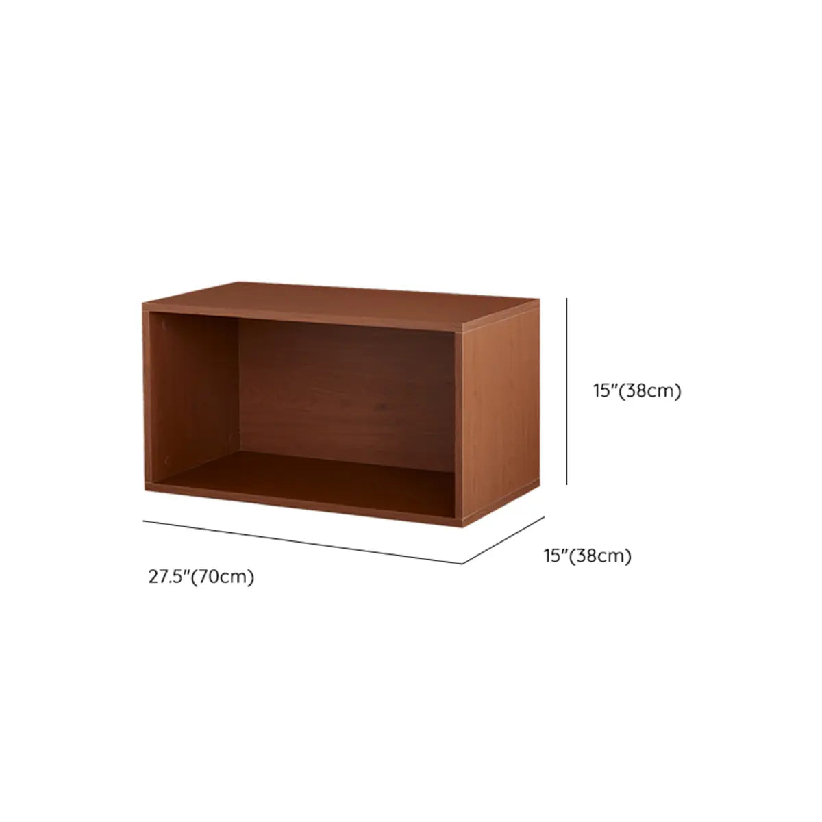 Simple Brown Closed Back Wood Storage Small Bookcase Image - 10