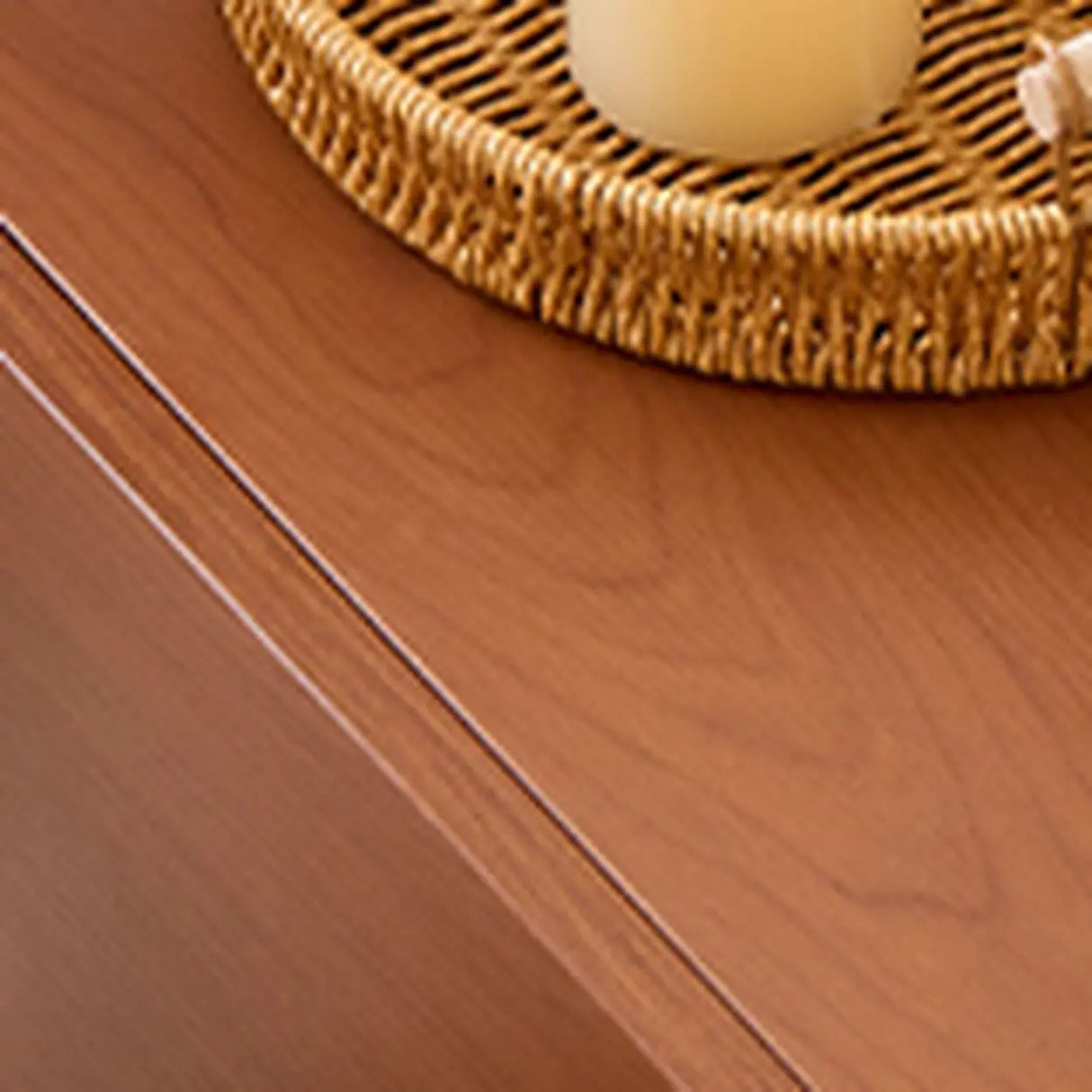 Simple Brown Closed Back Wood Storage Small Bookcase Image - 4