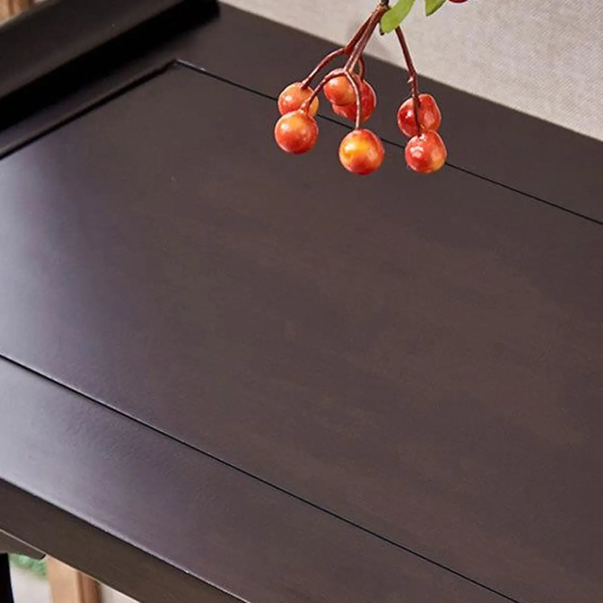 Simple Brown Rectangle Timber Standard Console Table Image - 5