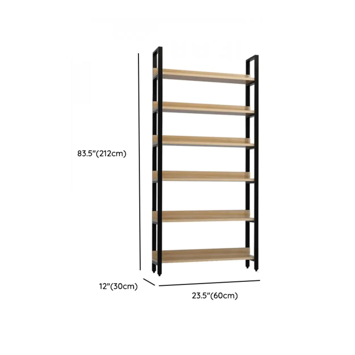Simple Casual Alloy Open Back Rectangle Bookshelves 