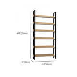 Simple Casual Alloy Open Back Rectangle Bookshelves #size