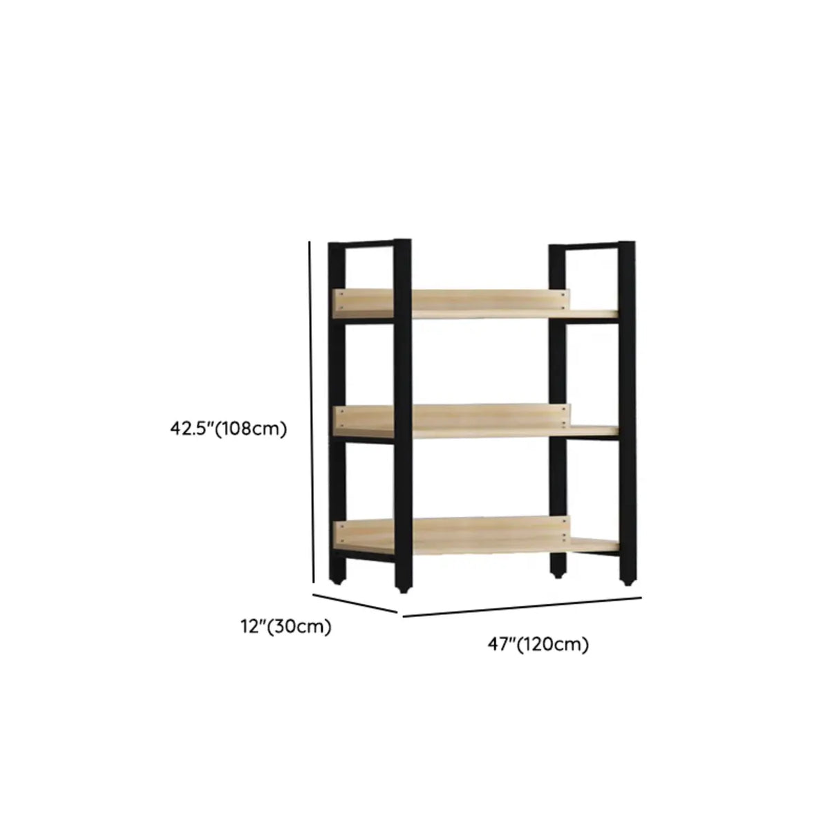 Simple Casual Alloy Open Back Rectangle Bookshelves Image - 32