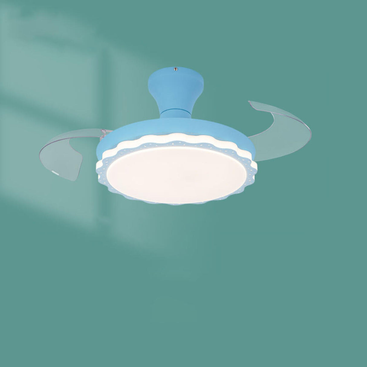 Simple Ceiling Round Small Ceiling Fan with LED Light Image - 11