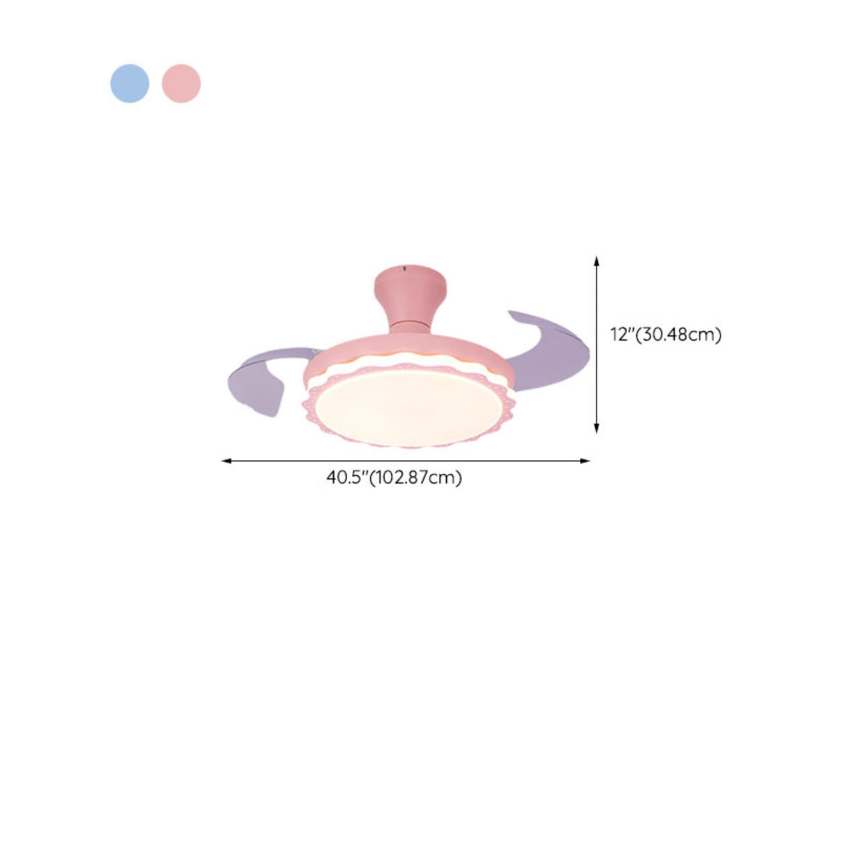 Simple Ceiling Round Small Ceiling Fan with LED Light 