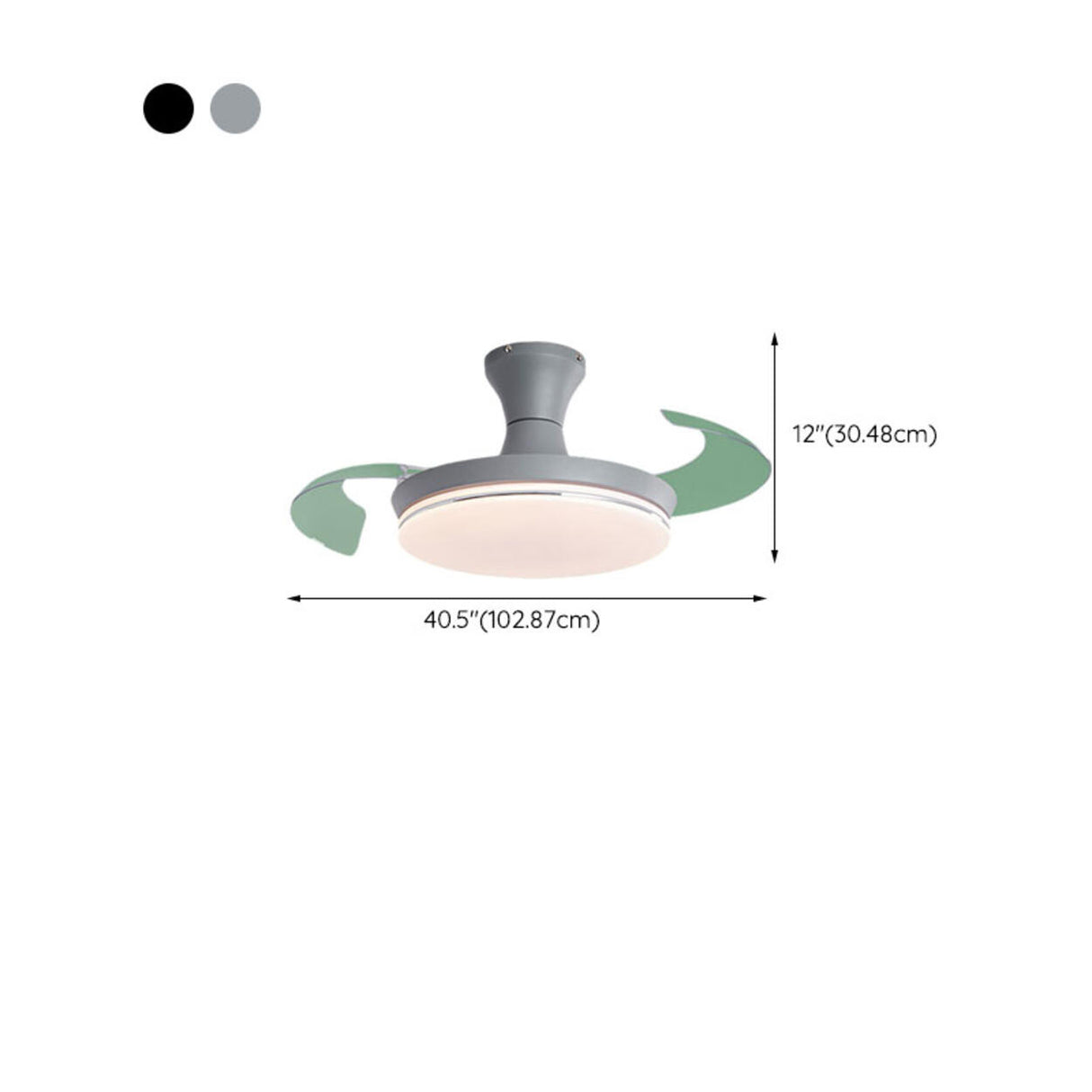 Simple Ceiling Round Small Ceiling Fan with LED Light Image - 16