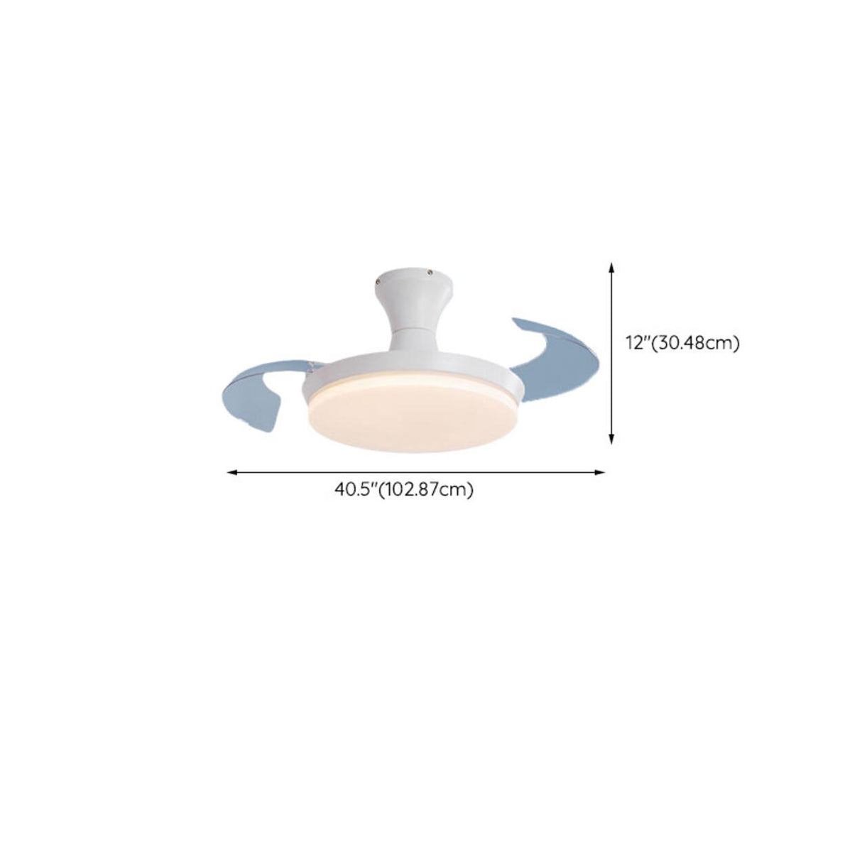 Simple Ceiling Round Small Ceiling Fan with LED Light Image - 17