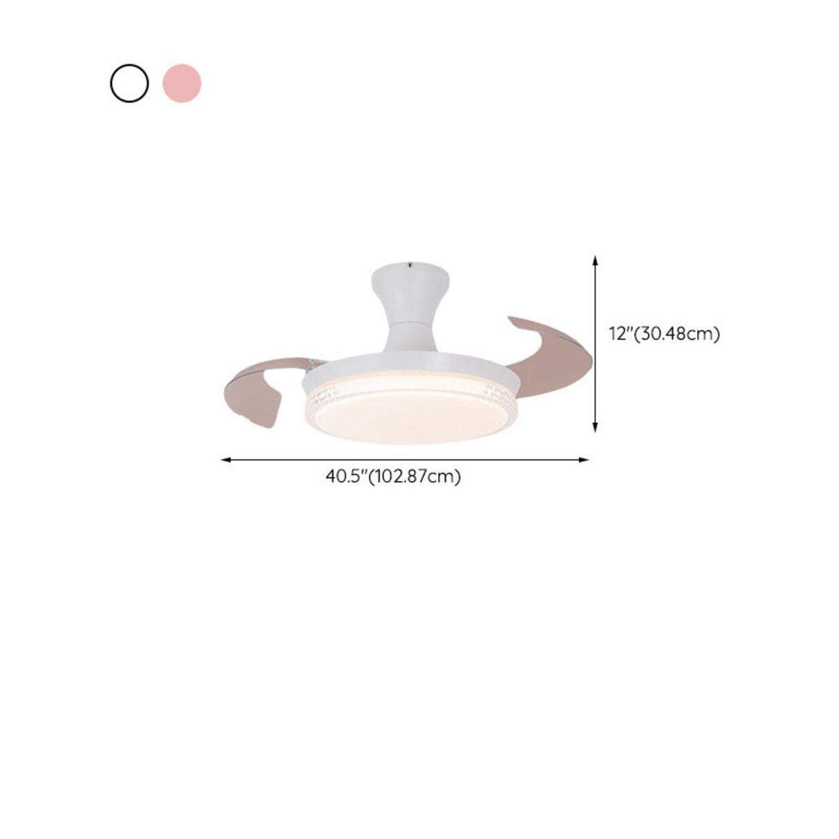 Simple Ceiling Round Small Ceiling Fan with LED Light Image - 18