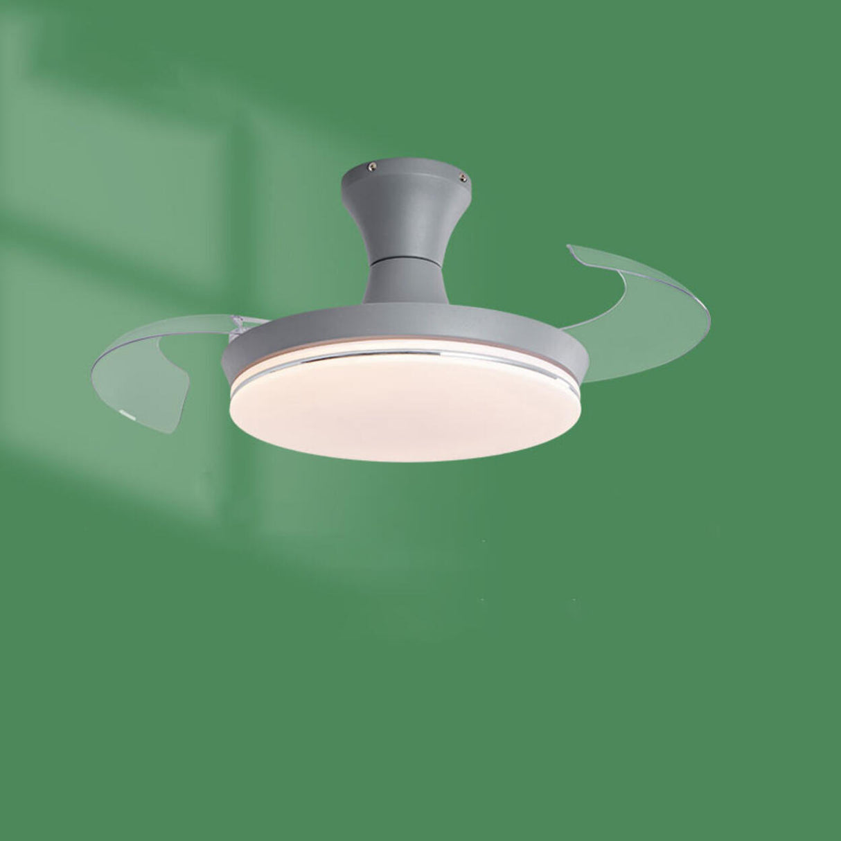 Simple Ceiling Round Small Ceiling Fan with LED Light Image - 5