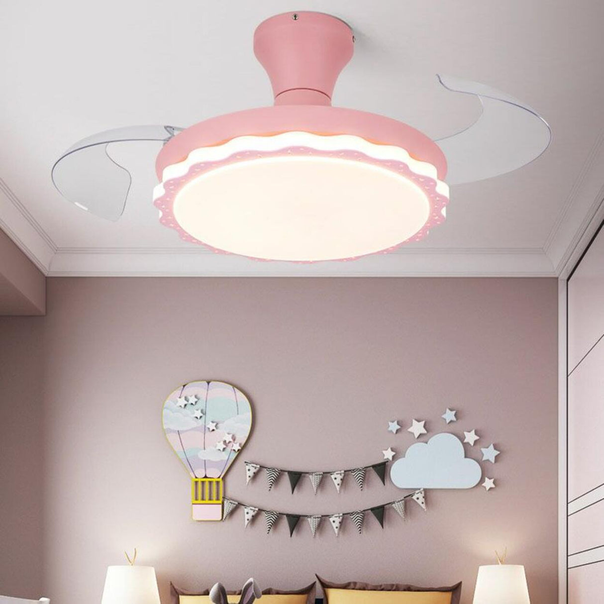 Simple Ceiling Round Small Ceiling Fan with LED Light Image - 6
