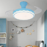 Simple Ceiling Round Small Ceiling Fan with LED Light Image - 8