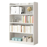 Simple Closed Back Small Wood Storage Bookcase White Image - 15