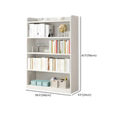 Simple Closed Back Small Wood Storage Bookcase White Image - 27