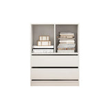 Simple Closed Back Wooden Rectangle Wide Bookcases Image - 11