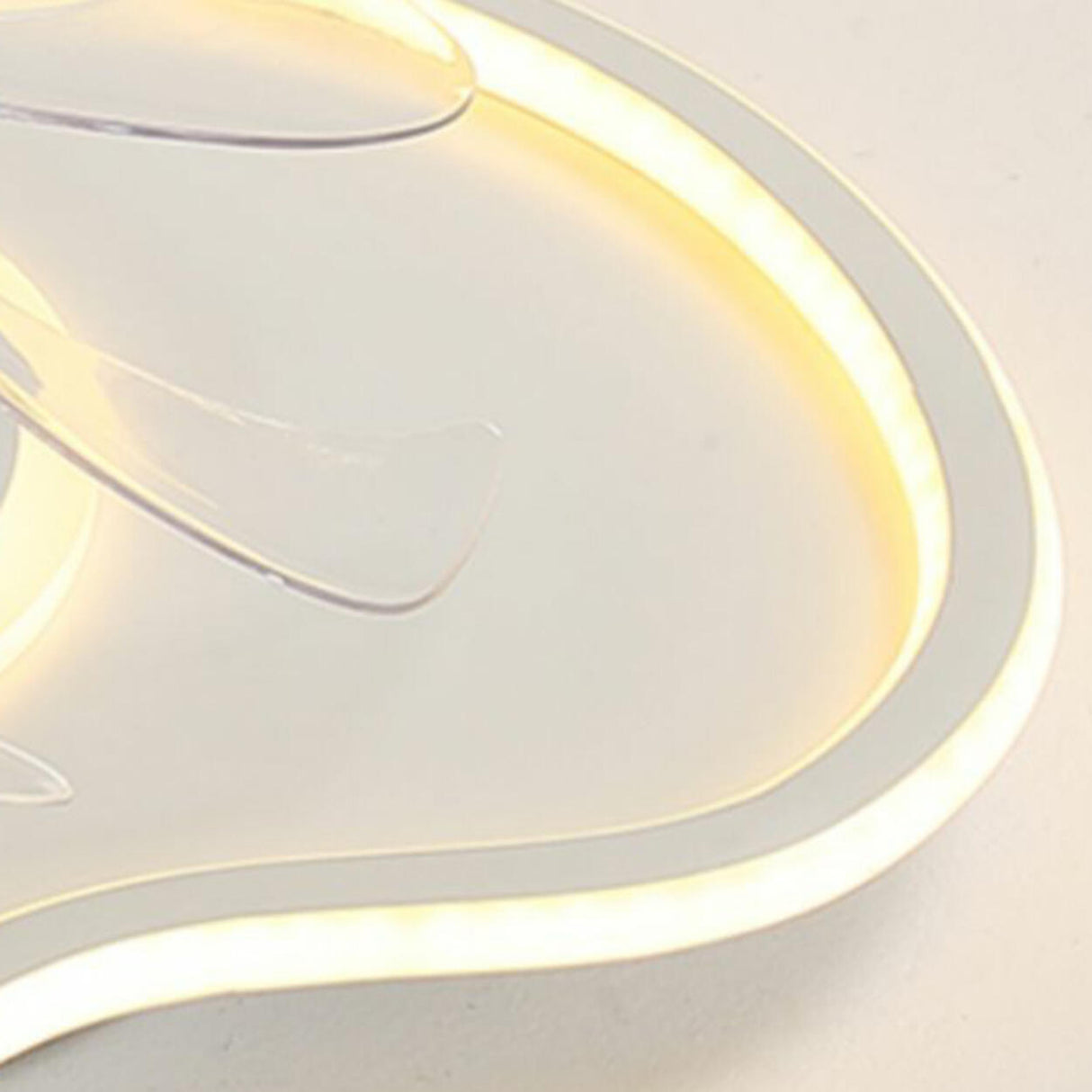 Simple Cloud Linear Recessed Ceiling Fan with Light Image - 15