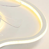 Simple Cloud Linear Recessed Ceiling Fan with Light Image - 15