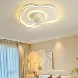 Simple Cloud Linear Recessed Ceiling Fan with Light Image - 16