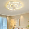 Simple Cloud Linear Recessed Ceiling Fan with Light Image - 16