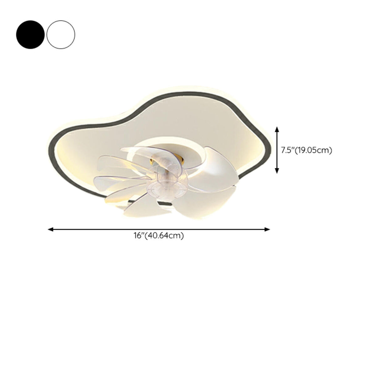 Simple Cloud Linear Recessed Ceiling Fan with Light 