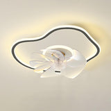 Simple Cloud Linear Recessed Ceiling Fan with Light Image - 2