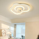 Simple Cloud Linear Recessed Ceiling Fan with Light Image - 5