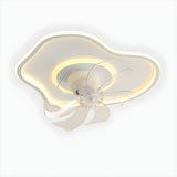Simple Cloud Linear Recessed Ceiling Fan with Light Image - 8