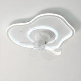 Simple Cloud Linear Recessed Ceiling Fan with Light Image - 9