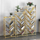 Simple Creative Tree-shaped Geometric Floor Bookshelf Image - 1
